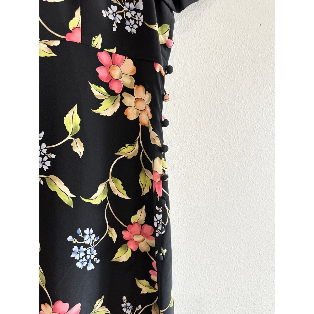 Late 90’s Whimsigoth Floral Silk Maxi Dress 14 - Picture 13 of 13